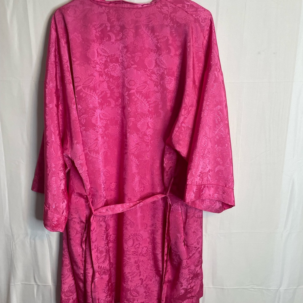 Valerie Stevens Womens Size XL Satiny Robe Pink 1983 - Picture 7 of 7